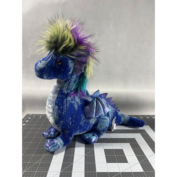 Aurora World Zion Blue Designer Stuffed Dragon Plush Toy - Picture 2 of 4